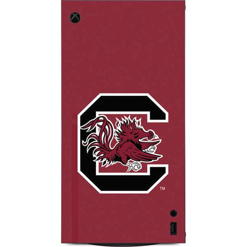 University of South Carolina Gamecocks Logo Red XBox Series X Digital Edition Console Skin